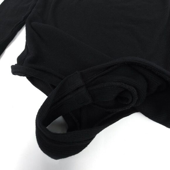 NEW Alix NYC Carder Cutout Turtleneck Thumbhole Ribbed Knit Bodysuit 90s Minimal - Picture 8 of 9